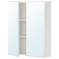 ENHET Mirror cabinet with 2 doors, white, 60x15x75 cm