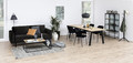 Set of Dining Chairs with Armrests, black