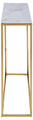 Console Table Alisma, white marble, gold