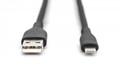 DIGITUS Lightning silicone connection cable, USB-A - Lightning 2m, black
