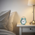 PLIRA Alarm clock, low-voltage/turquoise, 10 cm