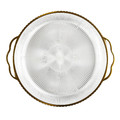 Tray Mirage 38.5cm, oval, gold rim, plastic