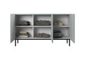 Three-Door Cabinet Nicole 150cm, sage/black legs