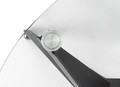 Dining Table Troy 90cm, transparent/black