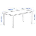 LAGKAPTEN / ADILS Desk, white anthracite/black, 140x60 cm