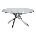 Coffee Table Amber 90cm, transparent/chrome