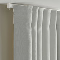 GINSTMOTT Curtains, 1 pair, white/with heading tape, 145x300 cm