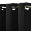 Blockout Curtain GoodHome Vestris 140x260cm, black