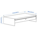 ELLOVEN Monitor stand with drawer, anthracite