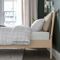 BJÖRKSNÄS Bed frame, birch/Leirsund, 160x200 cm