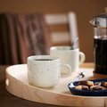 TOBISFISK Mug, patterned/beige, 33 cl