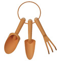 GRÄSMARÖ 3-piece gardening set, in/outdoor orange
