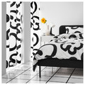 KLIPPBRÄCKA Pre-cut fabric, white/black, 150x300 cm