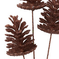 Artificial Spray with Pine Cones, walnut brown