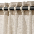 HÄLLEBRÄCKA Sheer curtains, 1 pair, light beige, 145x300 cm