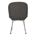 Upholstered Chair Cloe, dark grey/chrome