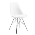 Chair Eris, 1pc, PP/faux leather, white/chrome