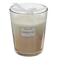 Scented Candle in Glass Vase, low, beige