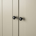 KLINGSTORP Knob, black/chrome-plated, 23 mm