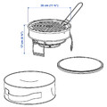 STRANDÖN Barbecue, charcoal blue