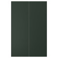 HAVSTORP 2-p door f corner base cabinet set, deep green, 25x80 cm