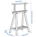 MITTBACK Trestle, birch, 58x70/93 cm