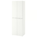 SMÅSTAD / PLATSA Wardrobe, white white, with 2 clothes rails, 60x40x180 cm