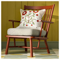 FACELIOR Cushion cover, white/embroidery dark orange, 50x50 cm