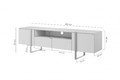 TV Cabinet Verica 200 cm, charcoal/black legs