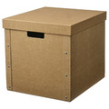GÄRDESGÅRD Storage box with lid, natural, 32x35x31 cm