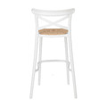 Bar Stool with Backrest Moreno, white