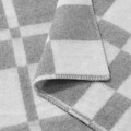 BORSTTÅG Bedspread, light grey/check, 150x250 cm