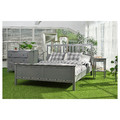 HEMNES Bed frame with mattress, grey stain/Valevåg firm, 160x200 cm