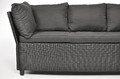 Garden Corner Sofa Set with Table, black