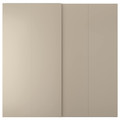 HASVIK Pair of sliding doors, beige, 200x201 cm