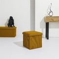 Folding Storage Pouffe Vels Atom, yellow