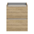Goodhome Wall-mounted Basin Cabinet Imandra Slim 50cm, oak