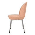 Upholstered Chair Cloe, pink/chrome