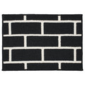 VÄNDPLATS Door mat, black/brick pattern, 40x60 cm