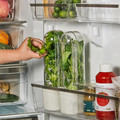 KLIPPKAKTUS Herb storage for fridge, transparent, 10x9x28 cm