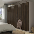 PAX / STORKLINTA Wardrobe combination, grey-beige/dark brown stained oak effect, 300x60x201 cm