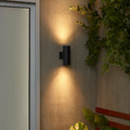 GRÖNSPRÖT Wall up/downlighter, wired-in, outdoor black, 16 cm
