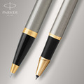 Parker Gift Set Rollerball Pen & Ballpoint Pen IM Steel GT