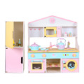 Pastel Wooden Kitchen Large Playset with Accessories & Light 3+