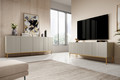 Four-Door Cabinet Nicole 200cm, cashmere, gold legs