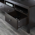 HEMNES TV bench, black-brown, 148x47x57 cm