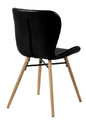 Chair Batilda Retro, faux leather, black