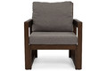 Outdoor Wooden Armchair MALTA, dark brown/graphite