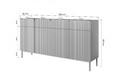 Cabinet with 4 Doors & 4 Drawers Nicole 200cm, cashmere, black legs