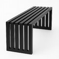 Architectural Modern Garden Bench 160cm, matt black